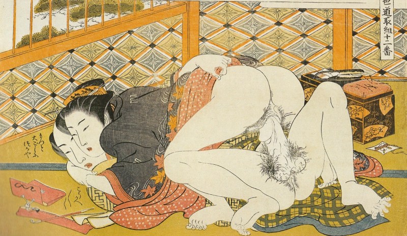 Sunga Japanese paintings erotic