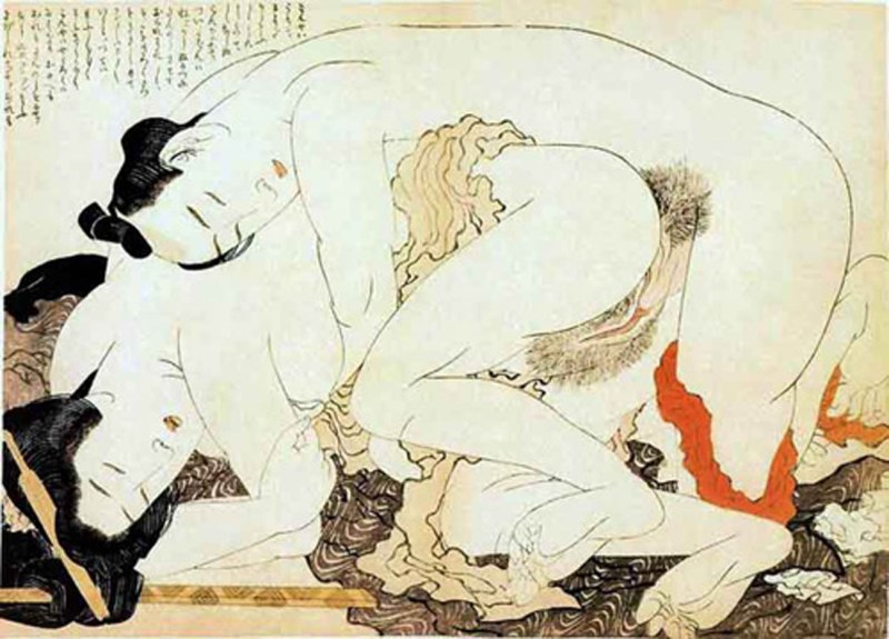 Japanese engraving hokusai pornographic