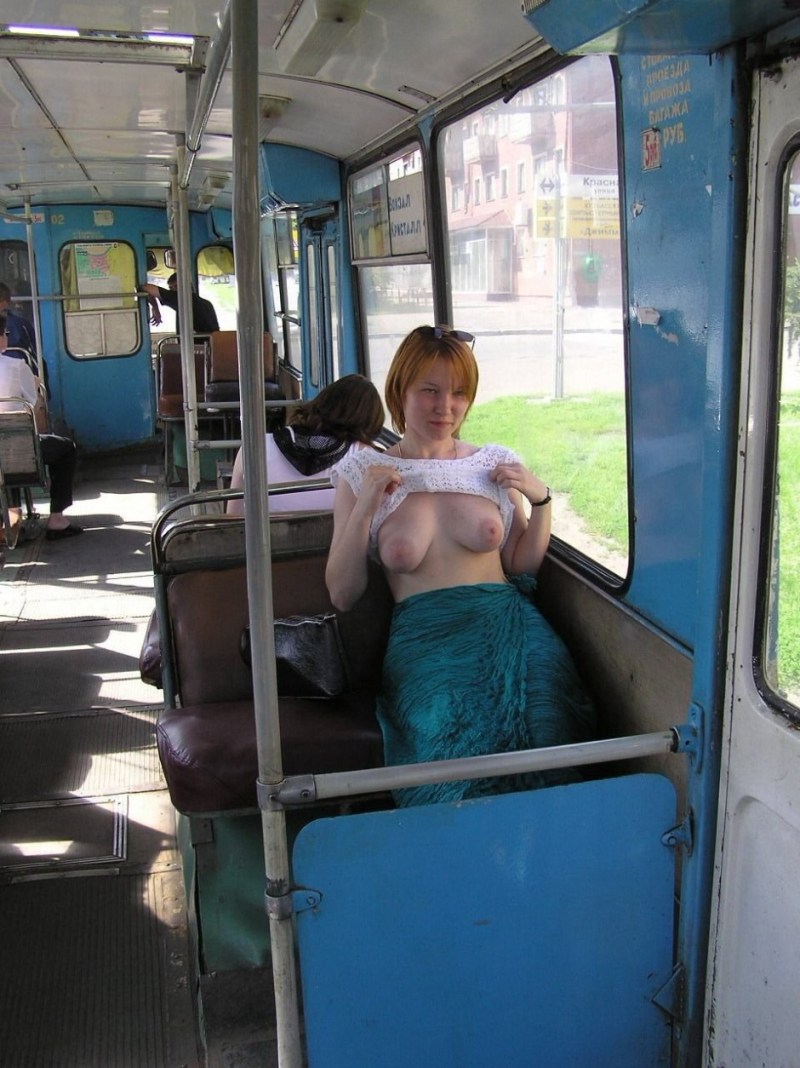 Naked in public transport