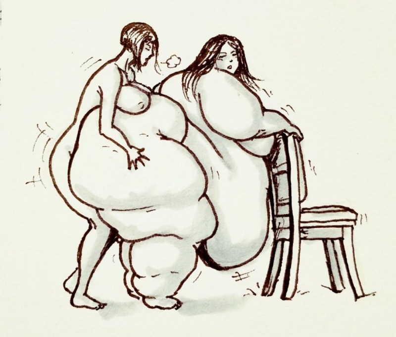 Drawings naked fat women