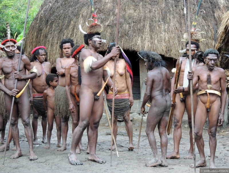 Naked men of wild tribes