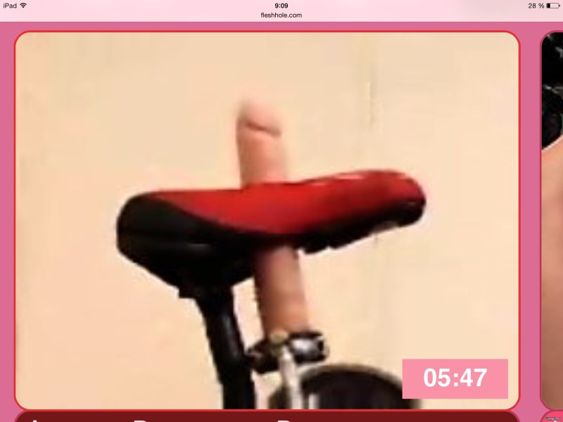 A bicycle with a dildo