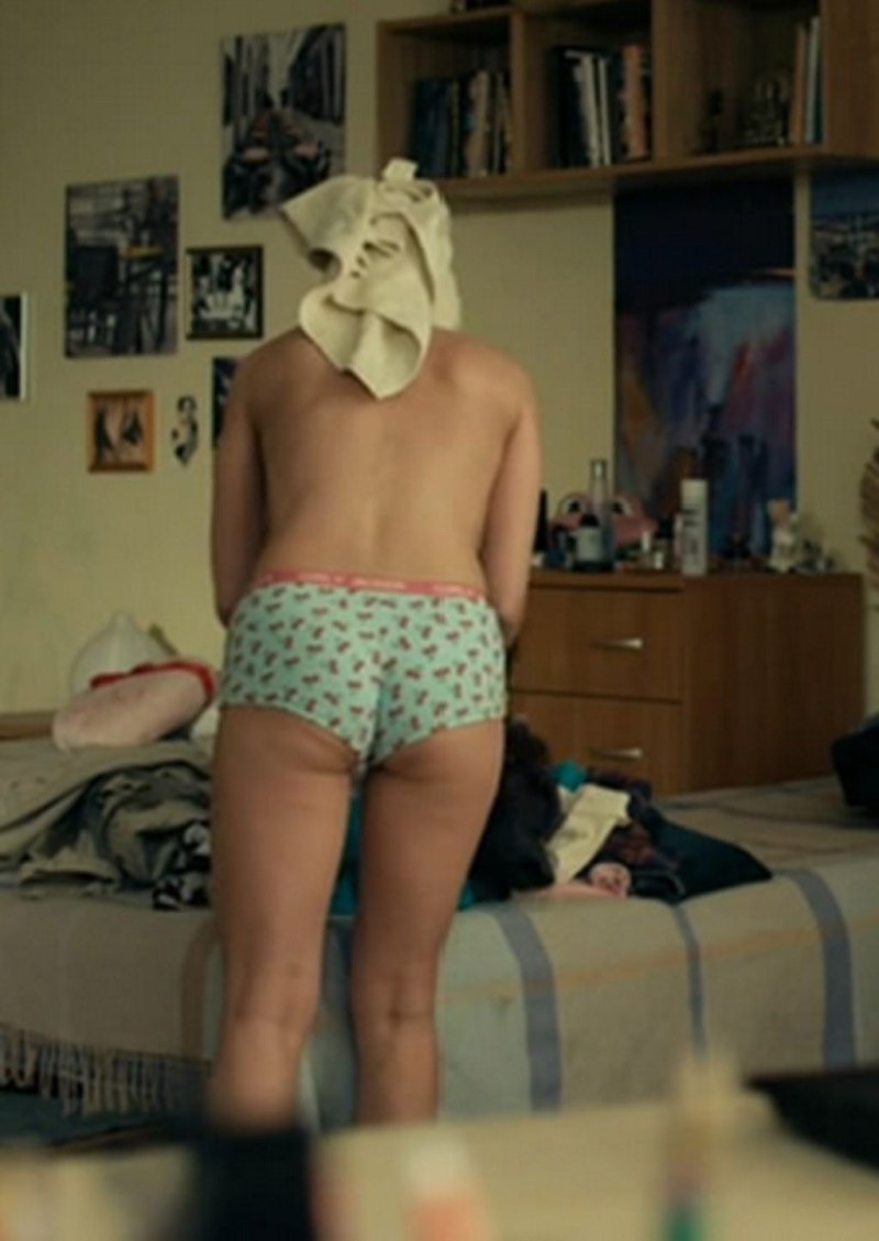Anna Kuzina in the underwear university