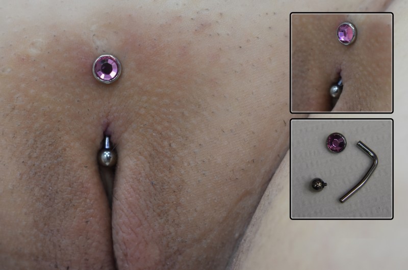 Microdermal piercing intimate
