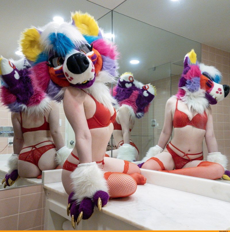 Girls in Furry costumes