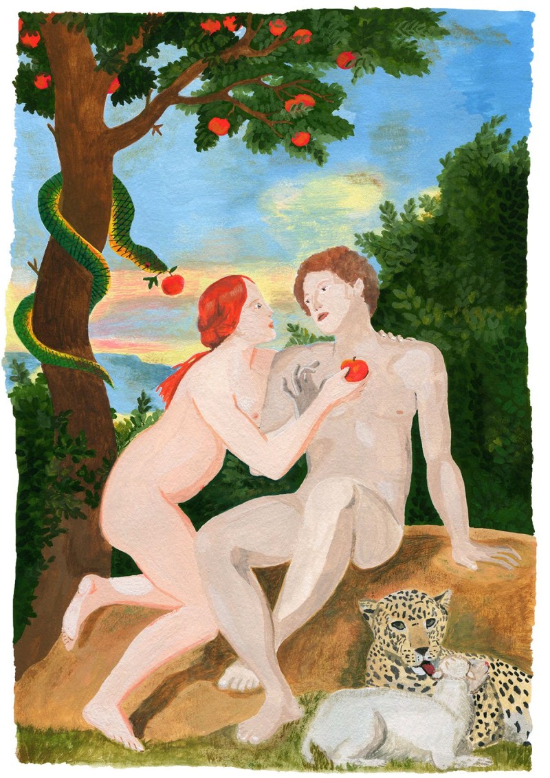 Picture of naked Adam and Eve