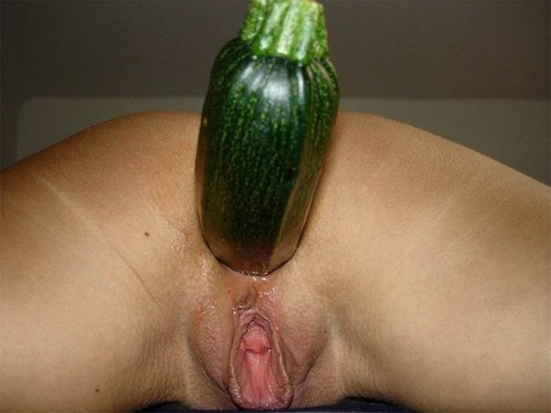 Huge zucchini in vagina