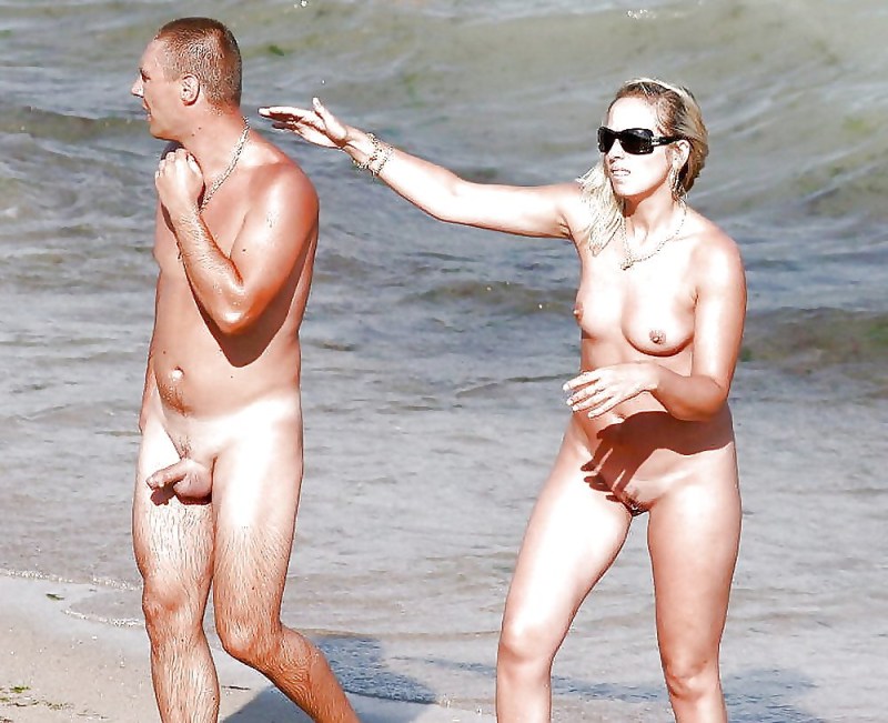 Erection on the nudic beach