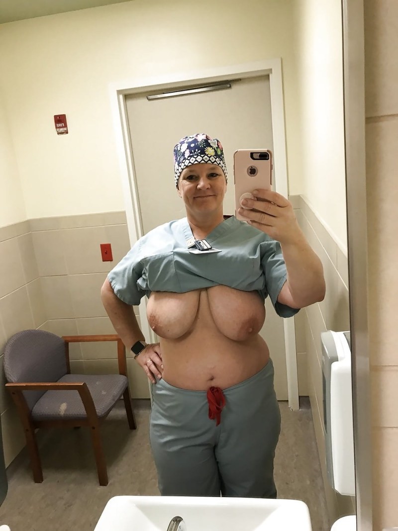 Selfie big tits old women