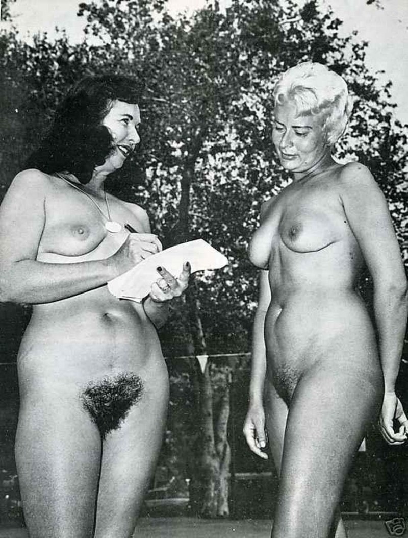 The old women nudist retro