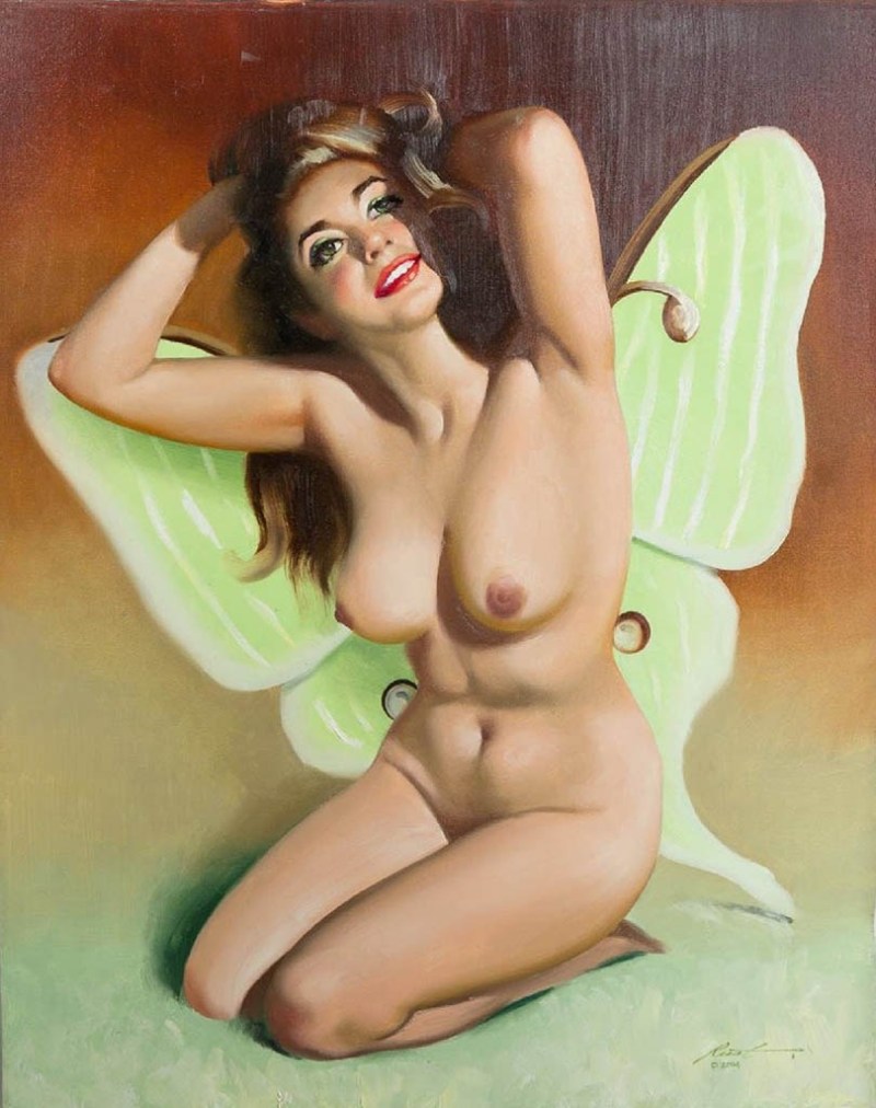 Nude paintings in the style of PIN-up