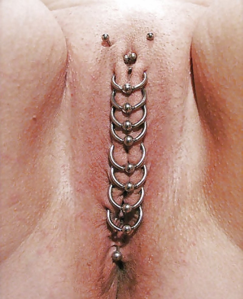 Extreme female piercing