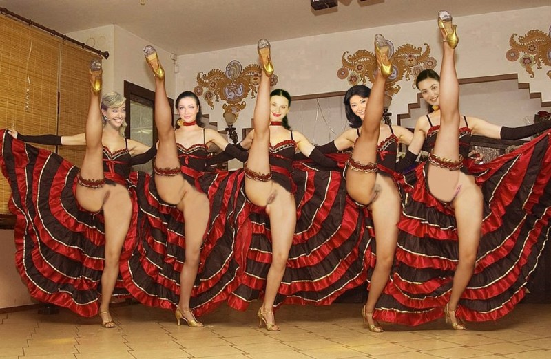 Cancan dance without panties