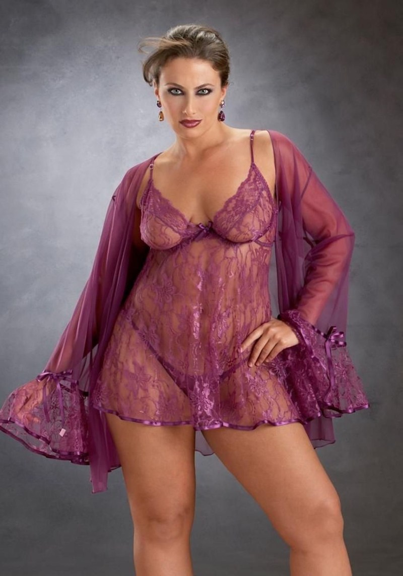 Adult women in peignoire