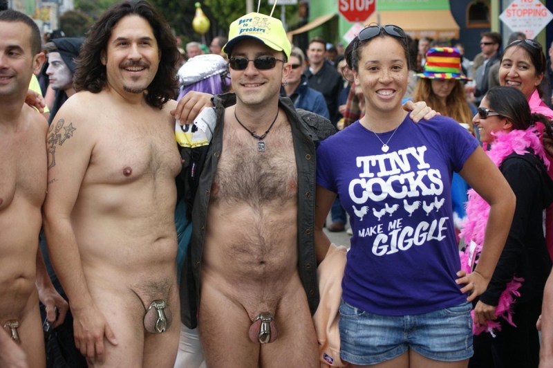 Dressed men and women nude