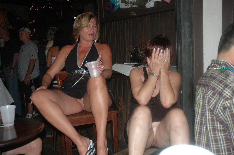 Wives without panties at parties