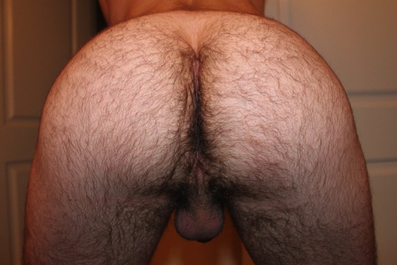 Hairy men's butt