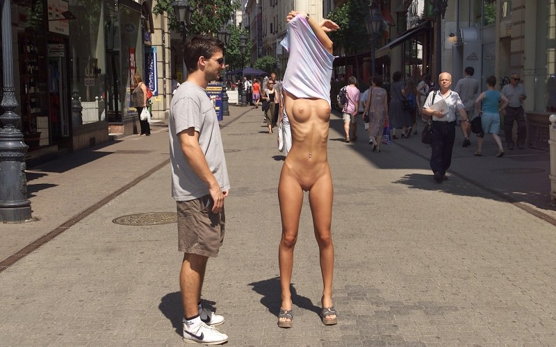 Undressed in the city center