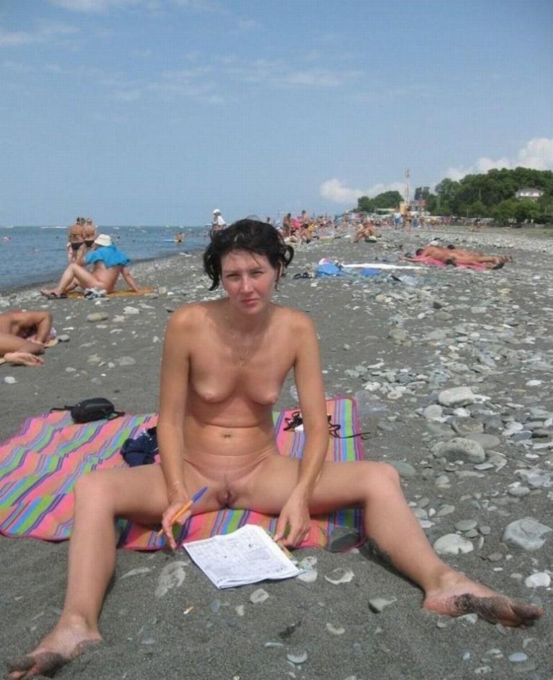 Without panties on the beach private