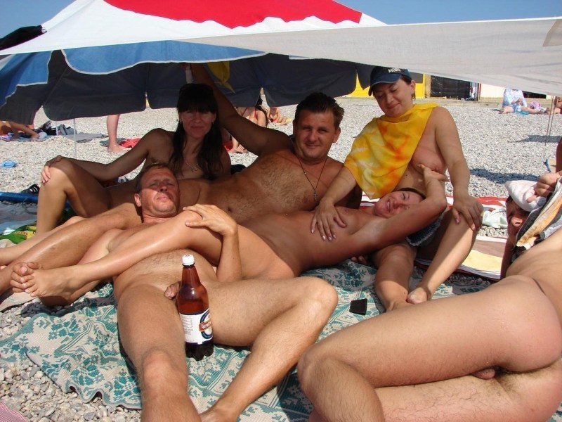 Nudist beach swingers