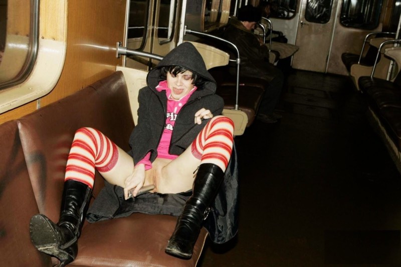 Erotic jokes in the subway