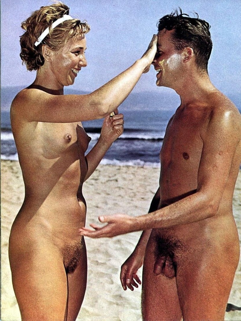 Retro nudist erection