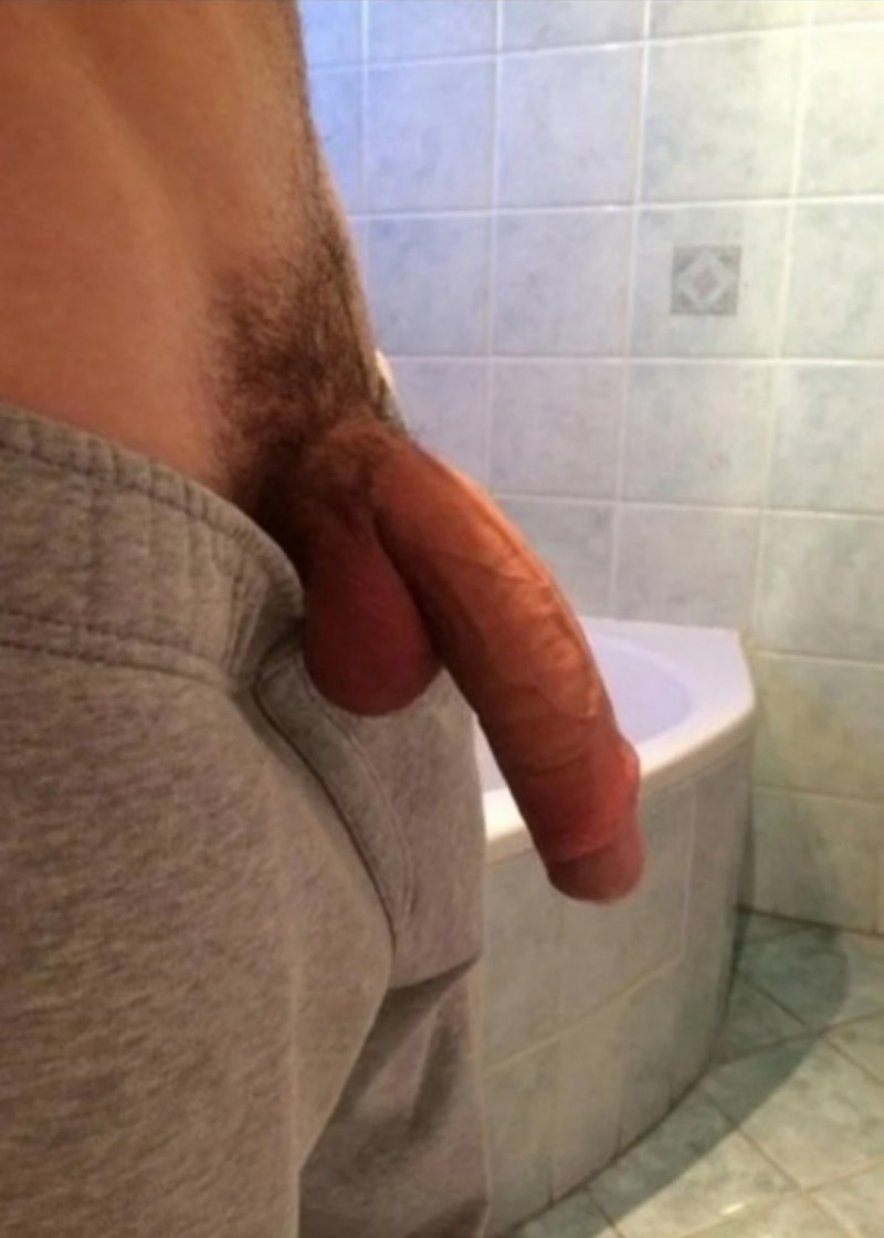 Beautiful male cock in the bathroom