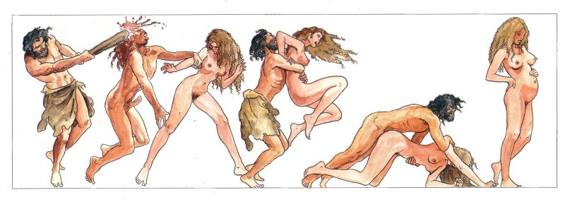 Erotic drawings of ancient people