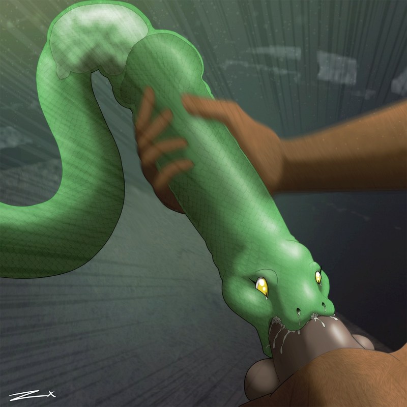 Snake Hentai Deep throat Feral