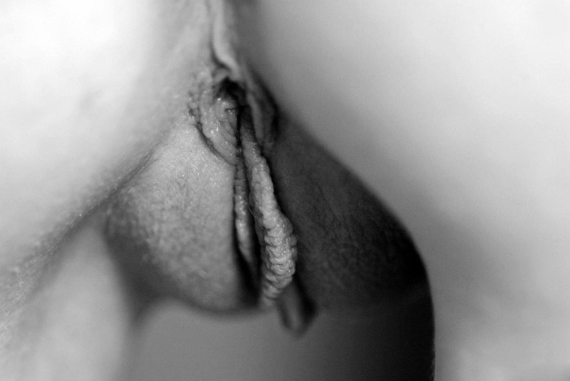 Wet vagina black white