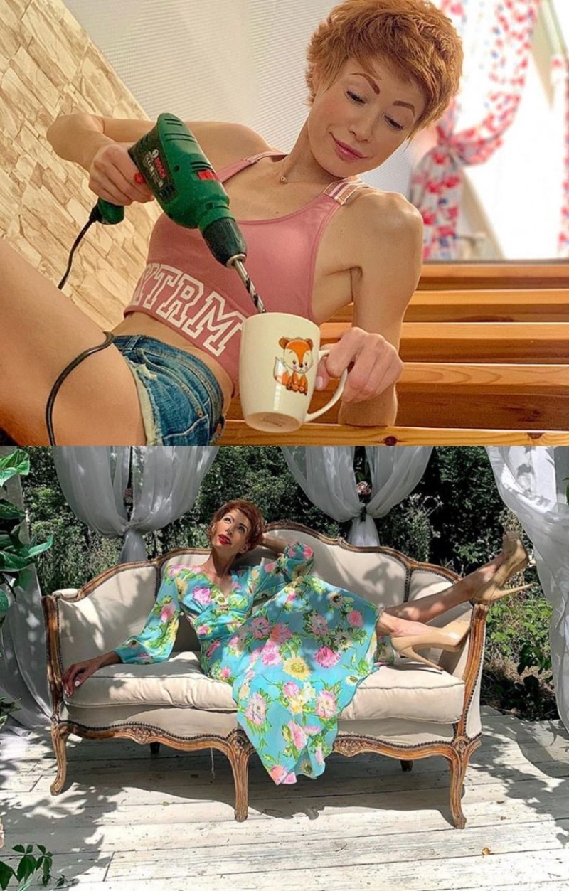 Elena-Cristina Swan in a swimsuit