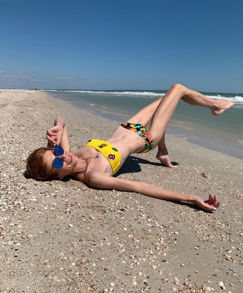 Elena-Cristina Swan in a swimsuit