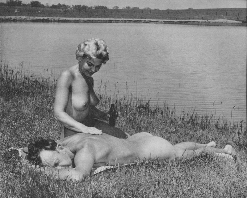 The old women nudist retro