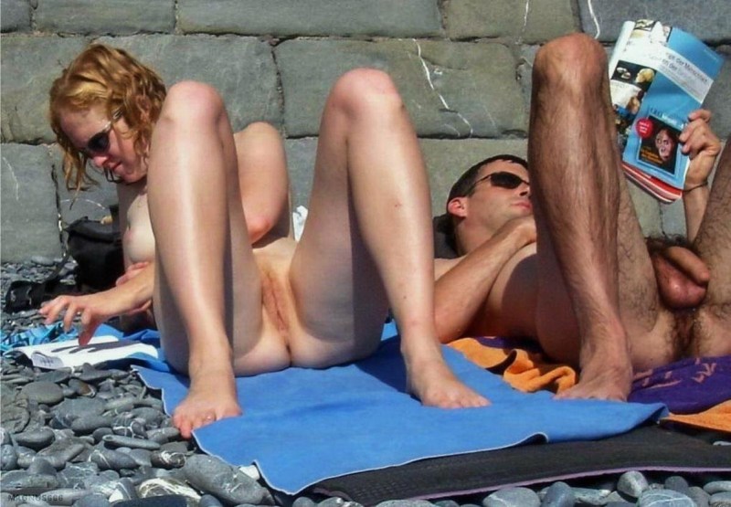 Amateur voyeurists on the beach