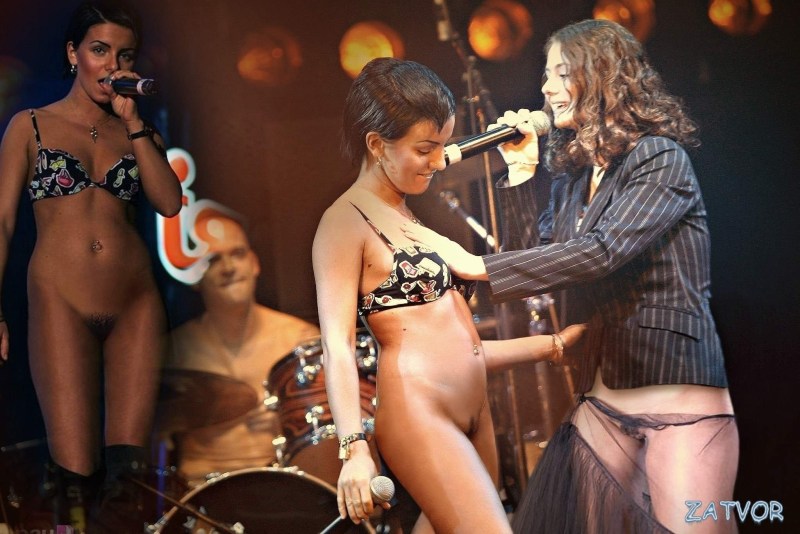 Stars undress on stage