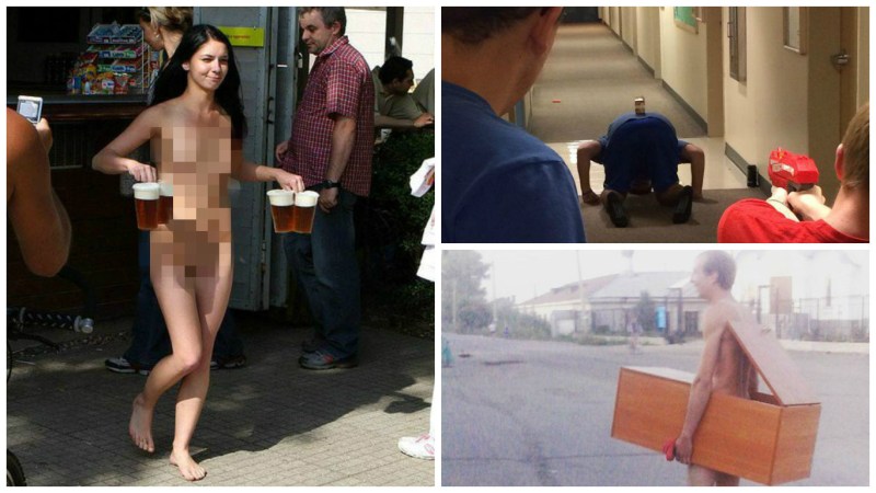 The journalist undressed naked