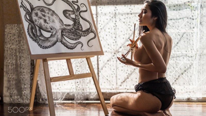 Girls of the model pose