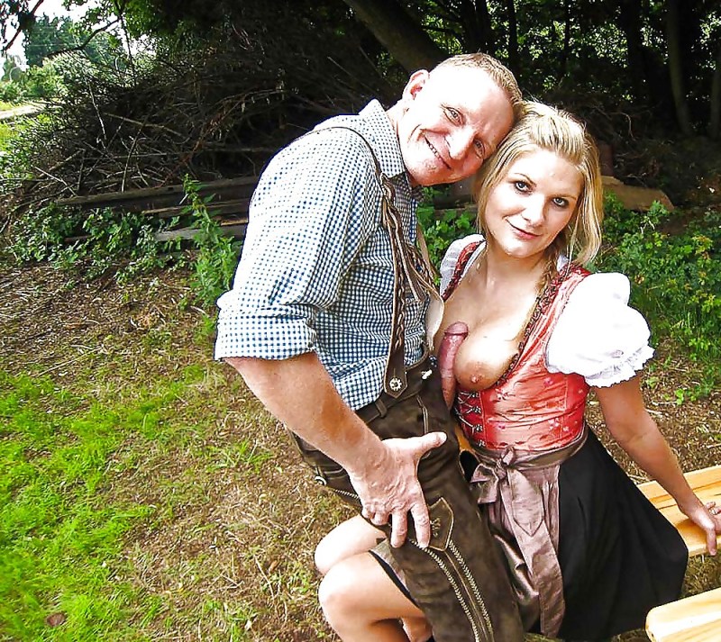 Naked Germans in the National Dresses