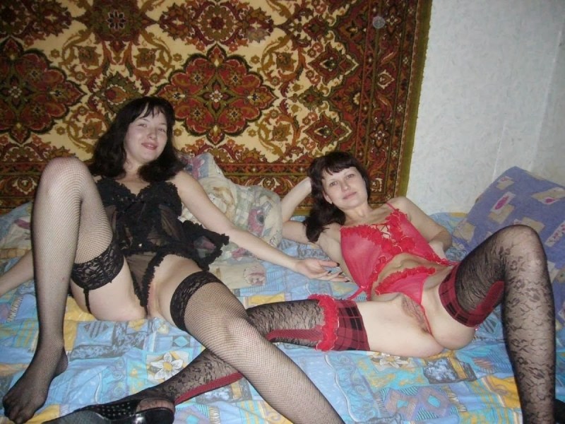 Wife and girlfriend Naked in stockings