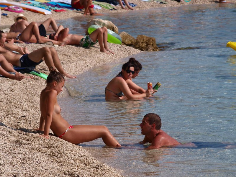 Beautiful Croats Naked Beach in Croatia