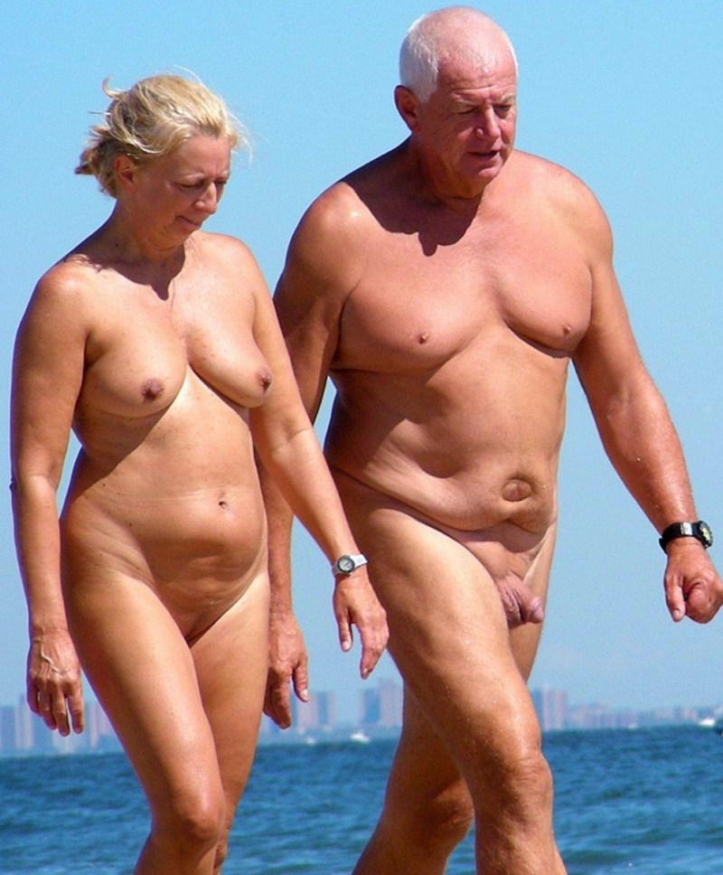 Elderly nudist couples