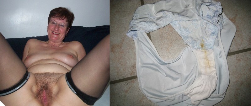 Old women in dirty panties