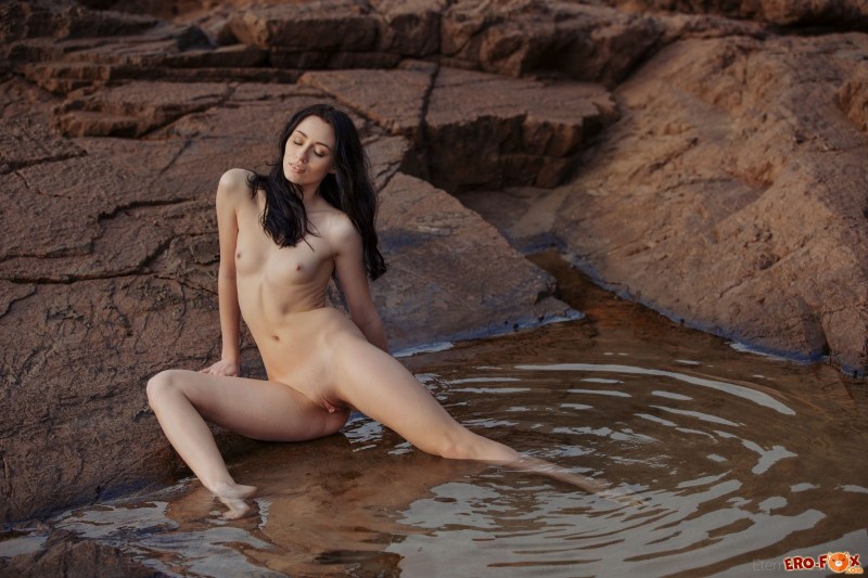 Skinny brunettes standing naked