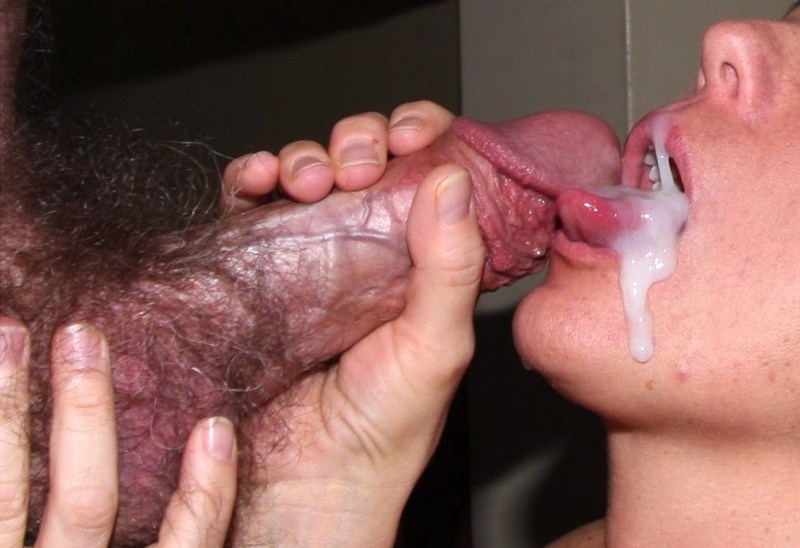 Cumshot in a close -up mouth