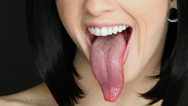 Long tongue pornstar