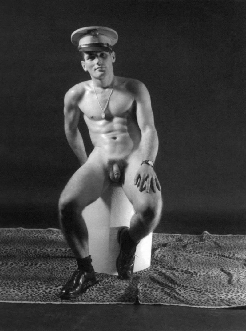 Naked guys retro military