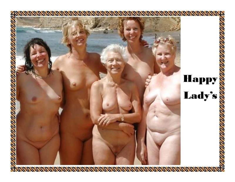 A lot of mature naked on the beach