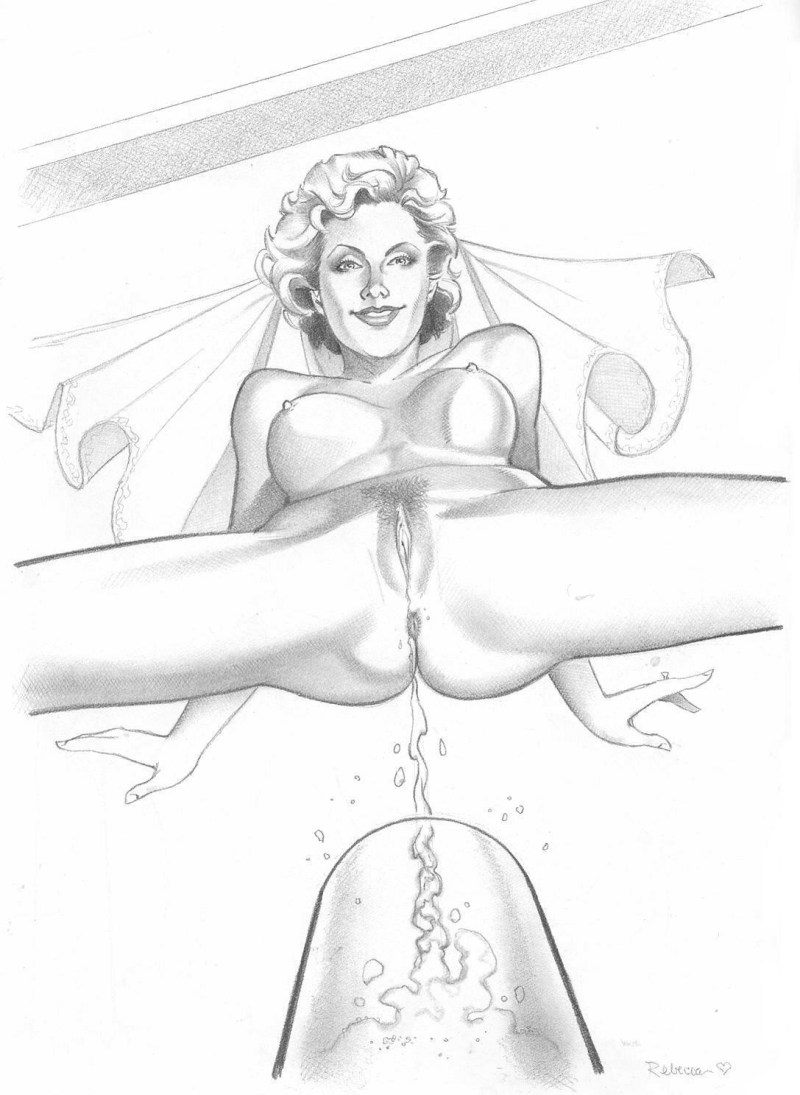 Squirt drawings with a pencil