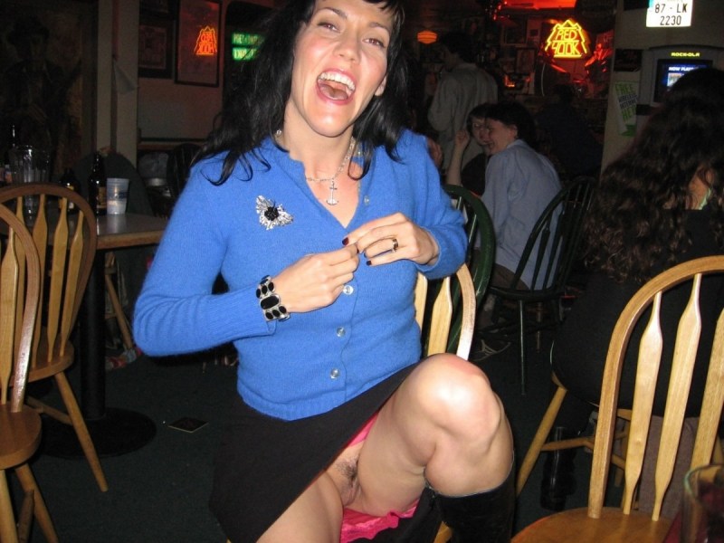 Women without panties at the holiday