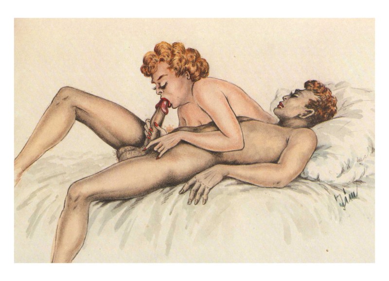Pornographic retro drawings